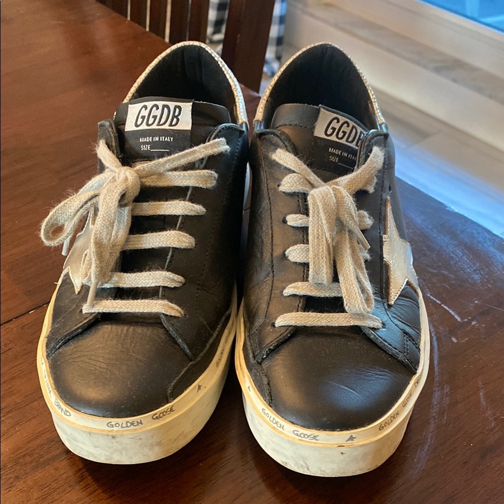 Golden Goose Black and White Star Sneakers
